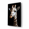 Light Colored Giraffe Portrait Glass Wall Art || Designer Collection by Insigneart USA
