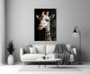 Light Colored Giraffe Portrait Glass Wall Art || Designer Collection by Insigneart USA