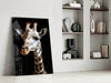 Light Colored Giraffe Portrait Glass Wall Art || Designer Collection by Insigneart USA