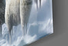The Lion and the Lambs: Snowy Kingdom Glass Wall Art || Designer Collection by Insigneart USA
