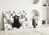 The Difference of the Black Lamb Flock Glass Wall Art || Designer Collection by Insigneart USA