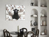 The Difference of the Black Lamb Flock Glass Wall Art || Designer Collection by Insigneart USA
