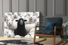 The Difference of the Black Lamb Flock Glass Wall Art || Designer Collection by Insigneart USA