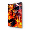 Luffy Fiery Fist Glass Wall Art || Designer Collection by Insigneart USA