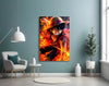 Luffy Fiery Fist Glass Wall Art || Designer Collection by Insigneart USA