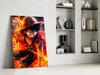 Luffy Fiery Fist Glass Wall Art || Designer Collection by Insigneart USA