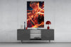 Zoro in Flames Glass Wall Art || Designer Collection by Insigneart USA