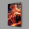 Zoro in Flames Glass Wall Art || Designer Collection by Insigneart USA