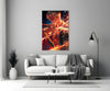 Zoro in Flames Glass Wall Art || Designer Collection by Insigneart USA
