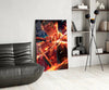 Zoro in Flames Glass Wall Art || Designer Collection by Insigneart USA