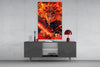 Flame Hashira Kyojuro Rengoku Glass Wall Art || Designer Collection by Insigneart USA