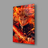 Flame Hashira Kyojuro Rengoku Glass Wall Art || Designer Collection by Insigneart USA