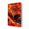 Flame Hashira Kyojuro Rengoku Glass Wall Art || Designer Collection by Insigneart USA