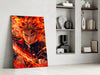 Flame Hashira Kyojuro Rengoku Glass Wall Art || Designer Collection by Insigneart USA