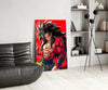 Warrior Furious Spirit Glass Wall Art || Designer Collection by Insigneart USA