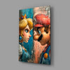 Mario and the Princess Glass Wall Art || Designer Collection by Insigneart USA