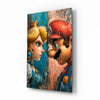 Mario and the Princess Glass Wall Art || Designer Collection by Insigneart USA
