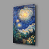 Starry Night Review Glass Wall Art || Designer Collection by Insigneart USA