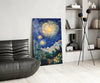 Starry Night Review Glass Wall Art || Designer Collection by Insigneart USA