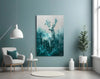 Mint Deer Glass Wall Art || Designer Collection by Insigneart USA