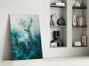 Mint Deer Glass Wall Art || Designer Collection by Insigneart USA