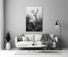 Monochrome Deer Glass Wall Art || Designer Collection by Insigneart USA