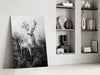 Monochrome Deer Glass Wall Art || Designer Collection by Insigneart USA