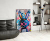 Graffiti Rabbit Glass Wall Art || Designer Collection by Insigneart USA