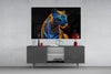 Neon Jaguar Glass Wall Art || Designer Collection by Insigneart USA