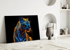 Neon Jaguar Glass Wall Art || Designer Collection by Insigneart USA