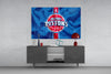 The fluctuating Detroit Pistons Glass Wall Art || Designer Collection by Insigneart USA