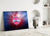 Detroit Pistons: Blue Light Glass Wall Art || Designer Collection by Insigneart USA