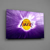 Los Angeles Lakers: Purple Flash Glass Wall Art || Designer Collection by Insigneart USA