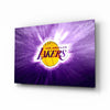 Los Angeles Lakers: Purple Flash Glass Wall Art || Designer Collection by Insigneart USA