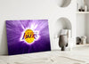 Los Angeles Lakers: Purple Flash Glass Wall Art || Designer Collection by Insigneart USA