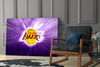 Los Angeles Lakers: Purple Flash Glass Wall Art || Designer Collection by Insigneart USA