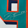 Framed Autographed/Signed Jason Taylor 35x39 Miami White Football Jersey Beckett BAS COA