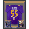 Framed Autographed/Signed Terrell Suggs 35x39 Baltimore Color Rush Football Jersey JSA COA