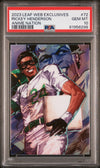 Graded 2023 Leaf Web Exclusives Rickey Henderson #72 Anime Nation #/130 Baseball Card PSA 10 Gem Mint
