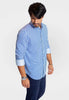 The Go Big Stripe Long Sleeve Tech Shirt - Royal Blue by Buki