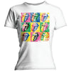 The Rolling Stones Juniors Rolling Stones: Warhol Tongue Skinny T-Shirt, White, Small [T-Shirt] by Rock Band Apparel