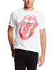 The Rolling Stones Men'S Stones Classic Distressed Tongue On White T-Shirt, White, Small [T-Shirt] by Rock Band Apparel