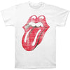 The Rolling Stones Men'S Stones Classic Distressed Tongue On White T-Shirt, White, Xx-Large [T-Shirt] by Rock Band Apparel