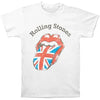 The Rolling Stones Men'S The Rolling Stones Distressed Union Jack T-Shirt,White,Small [T-Shirt] by Rock Band Apparel