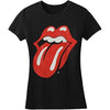 The Rolling Stones Rolling Stones Classic Tongue Girls Jr Black [T-Shirt] by Rock Band Apparel