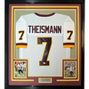 Framed Autographed/Signed Joe Theismann 35x39 83 MVP Washington White Football Jersey Beckett BAS COA by Hall of Fame Sports Memorabilia
