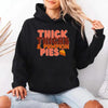 Thick Thighs and Pumpkin Pies Fall Vibes Fleece Pullover Hoodie by Adorb Custom Tees
