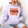 Thick Thighs and Pumpkin Pies Fall Vibes Fleece Pullover Hoodie by Adorb Custom Tees