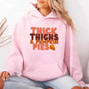 Thick Thighs and Pumpkin Pies Fall Vibes Fleece Pullover Hoodie by Adorb Custom Tees