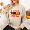 Thick Thighs and Pumpkin Pies Fall Vibes Sweatshirt by Adorb Custom Tees